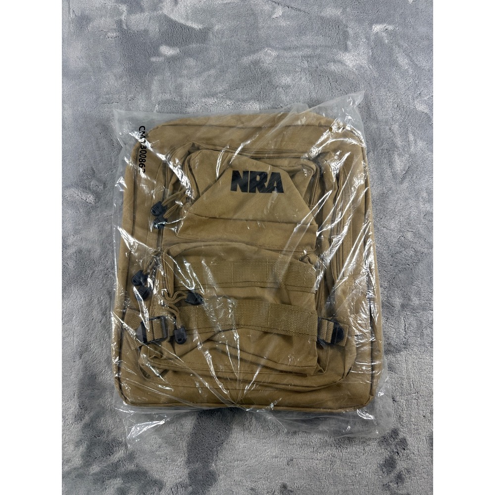 NRA Tactical Backpack Coyote Tan Multi-Pocket MOLLE Rucksack CM1300862